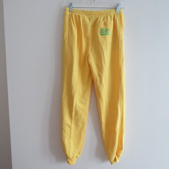 VINTAGE GARFIELD 1978 Yellow Cotton Joggers Pants Retro Cartoon - Size 26 Waist - Picture 7 of 10